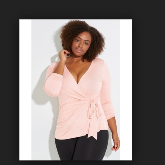Lane Bryant Tops - LIVI wrap dance top active blush pink 4x 26 28